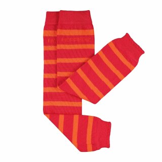 Babylegs Bio Baumwolle rot orange gestreift