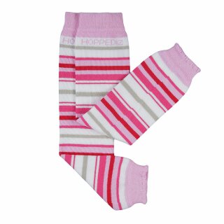 Babylegs Bio Baumwolle rosa/rot gestreift